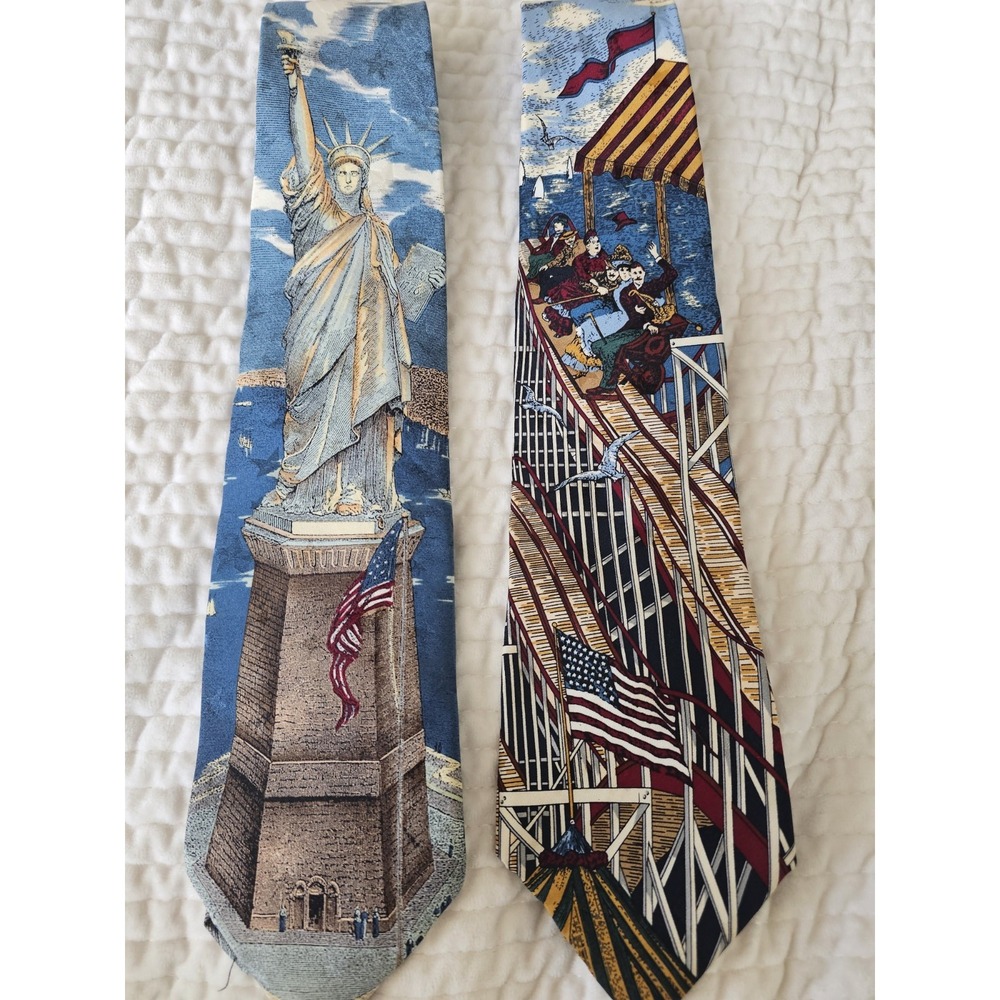 Tango Statue Of Liberty/ Coney Island Necktie Bundle 57"‎